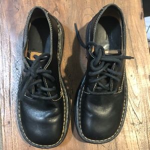 Born Black Leather Oxford Shoes - Doc Martin Style